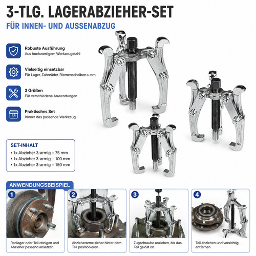 Teilig abzieher satz 75 - satz,